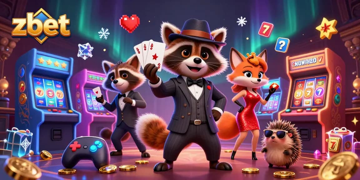 Join the zbet casino adventure with stylish characters enjoying slot games and vibrant visuals.