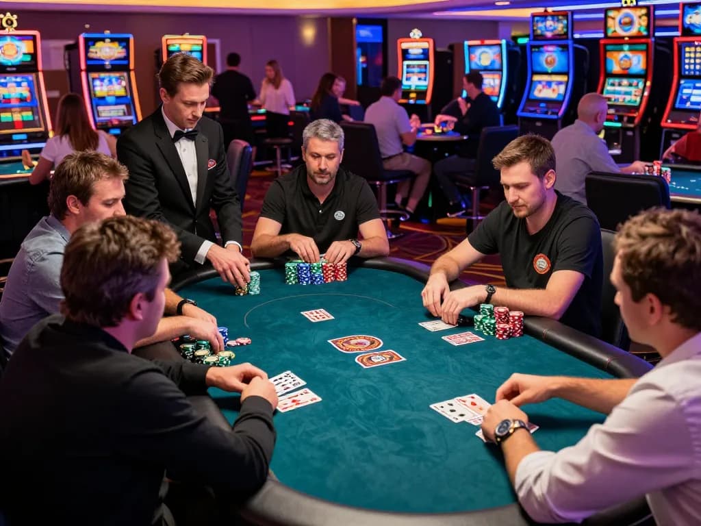 Experience the excitement of gamebaidoithuong8 poker with players immersed in strategic gameplay.