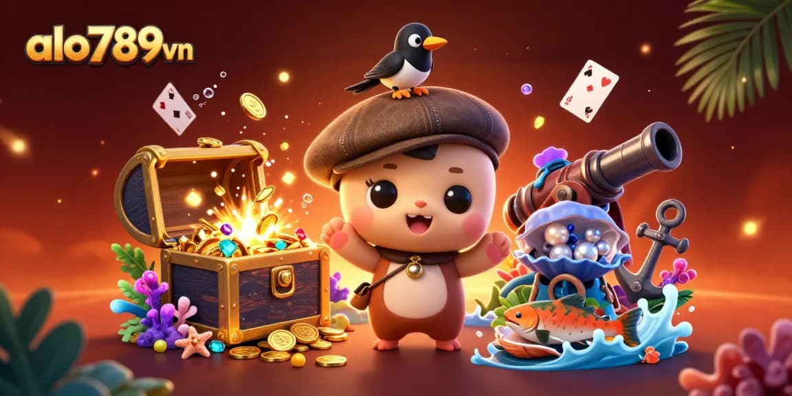 Experience thrilling gameplay at alo789vn with vibrant characters, gold coins, and casino-themed elements.