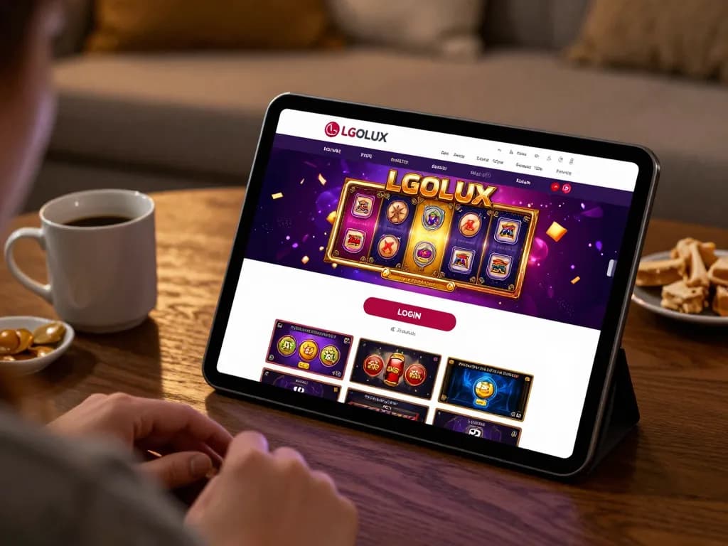 Access the LGOLUX LOGIN screen for exciting online gaming experiences in a luxurious setting