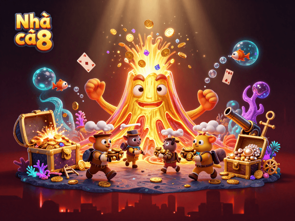 Experience thrilling gaming adventures with Nhà cái o8's vibrant 3D treasures and characters.