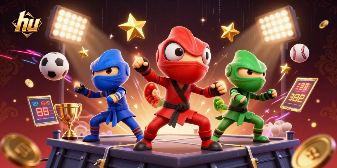 Engage in thrilling sports betting action with hu as chameleon ninjas perform on a rooftop.