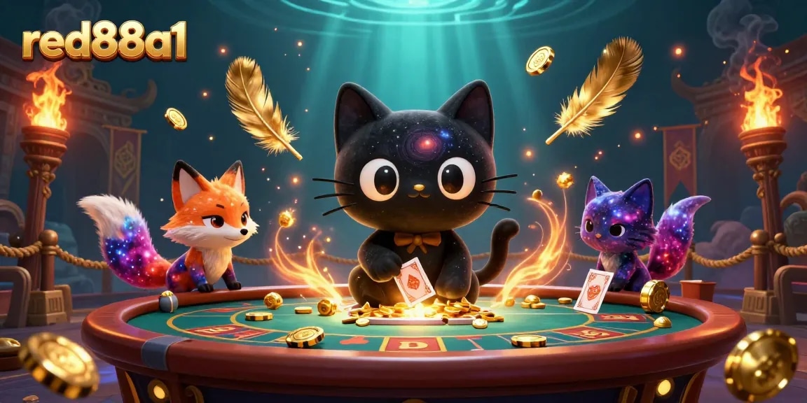 Experience thrilling gameplay at red88a1 with vibrant casino elements and dynamic characters.