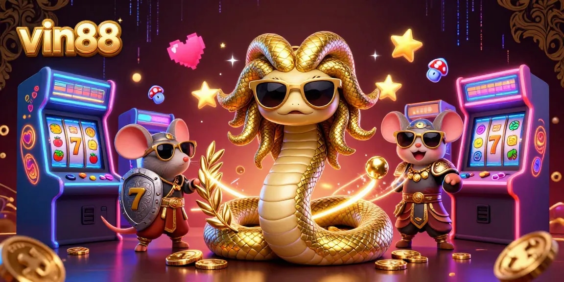 Spin slot reels and win big at vin88 with colorful arcade games and Medusa's charm!