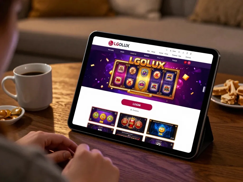 Access the LGOLUX LOGIN screen for exciting online gaming experiences in a luxurious setting