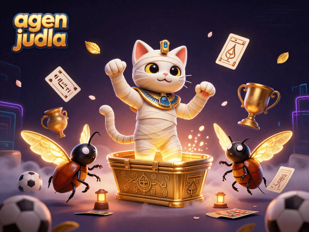 Experience thrilling gaming with agen judi bola in this vibrant, dynamic casino illustration.