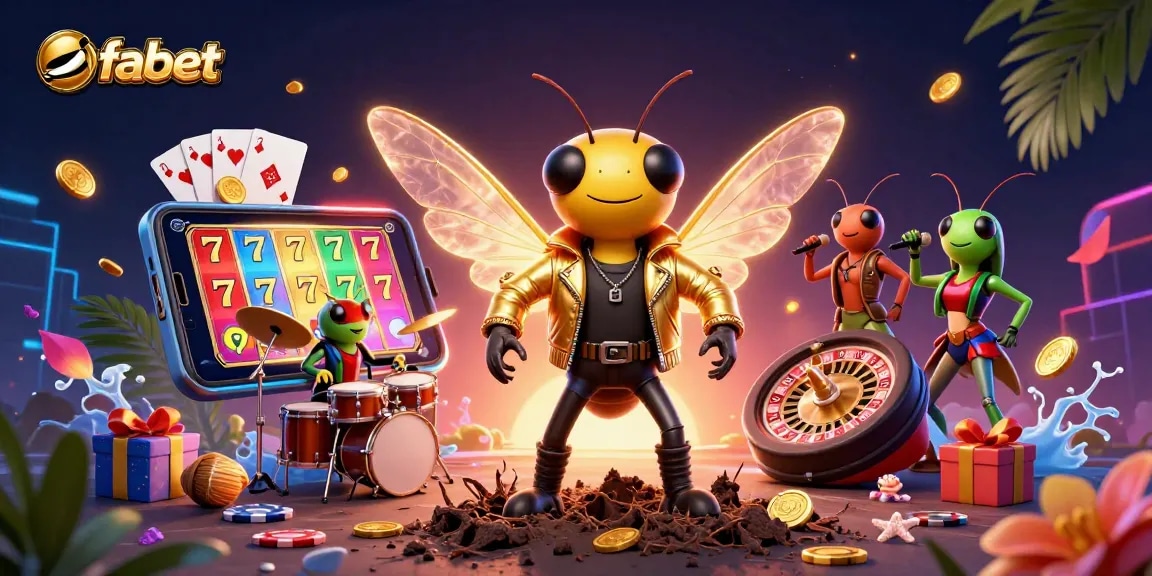 Engage in thrilling fabet slot games with a vibrant rock star scene and captivating casino action.