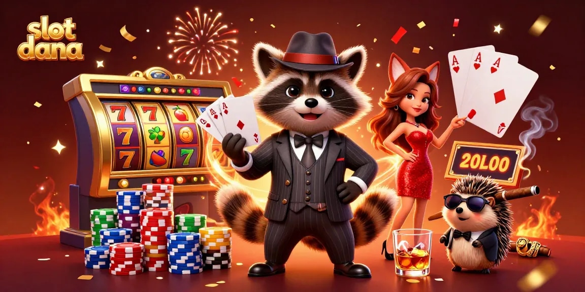 Experience the excitement of slot dana with vibrant characters, jackpot symbols, and a festive atmosphere.