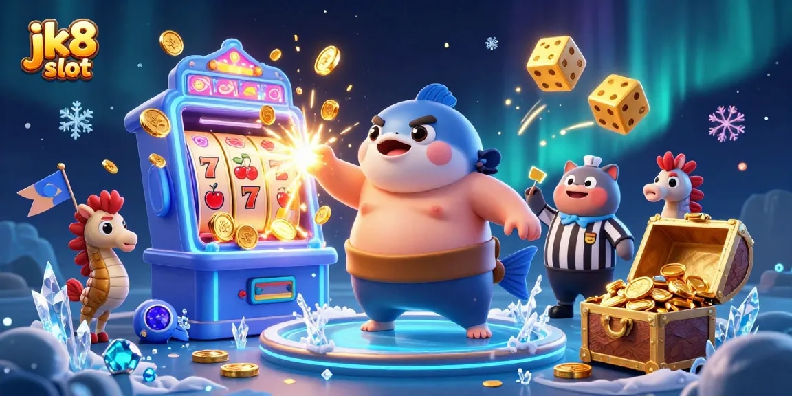 Win big at jk8 slot with vibrant gaming action, featuring underwater casino themes and engaging slot elements.