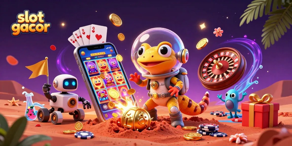 Boost your slot gacor experience with this vibrant scene of an alien casino adventure!