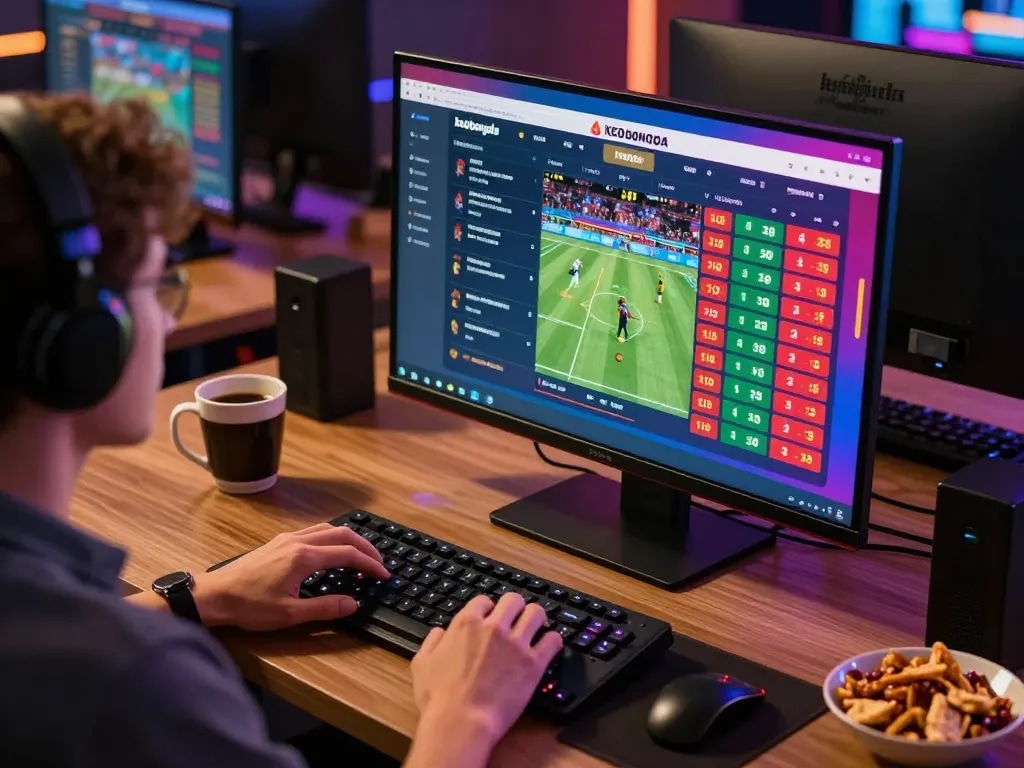 Engaging user reviews the keobongda betting interface on a vibrant sports betting platform