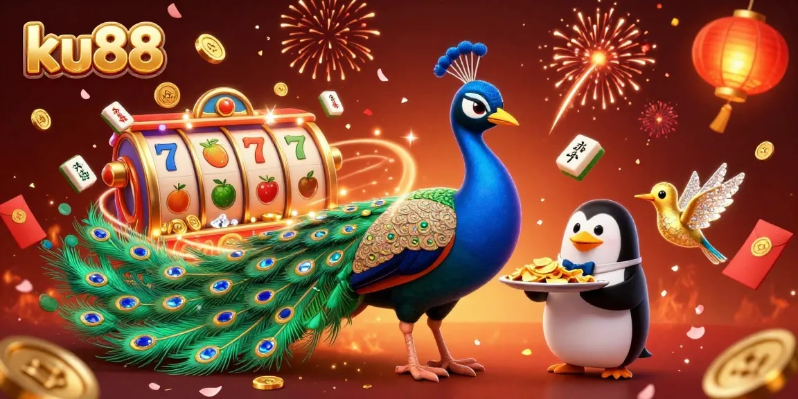 Engage in thrilling gameplay at ku88 while surrounded by vibrant casino elements and characters