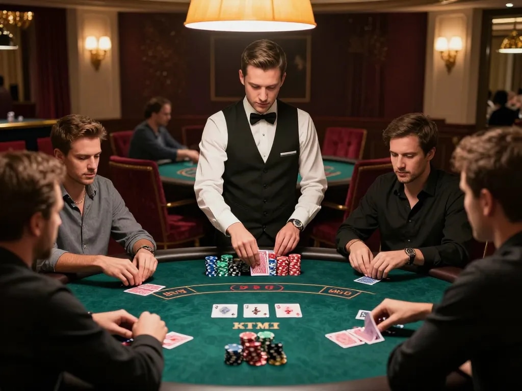 The excitement at https://tr88.bio/ with players focused on their poker strategies during an intense game night.