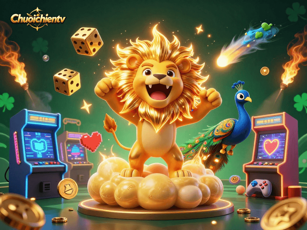 Experience thrilling gaming with Chuoichientv and stunning visual elements in an energetic casino setting.