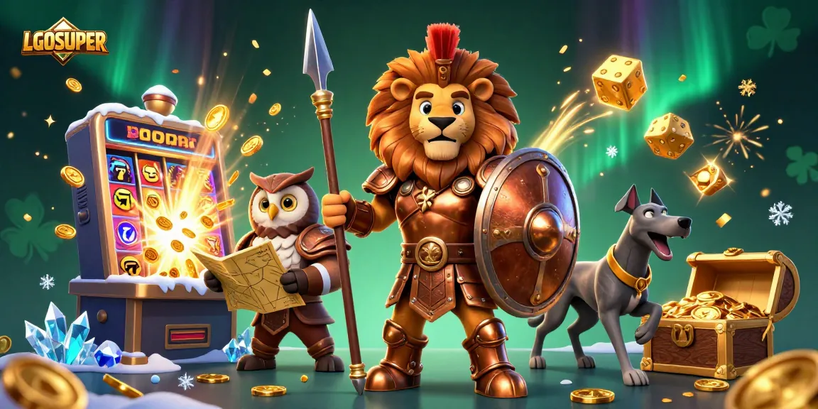 Join the excitement of LGOSUPER with a thrilling jackpot moment and vibrant casino elements.