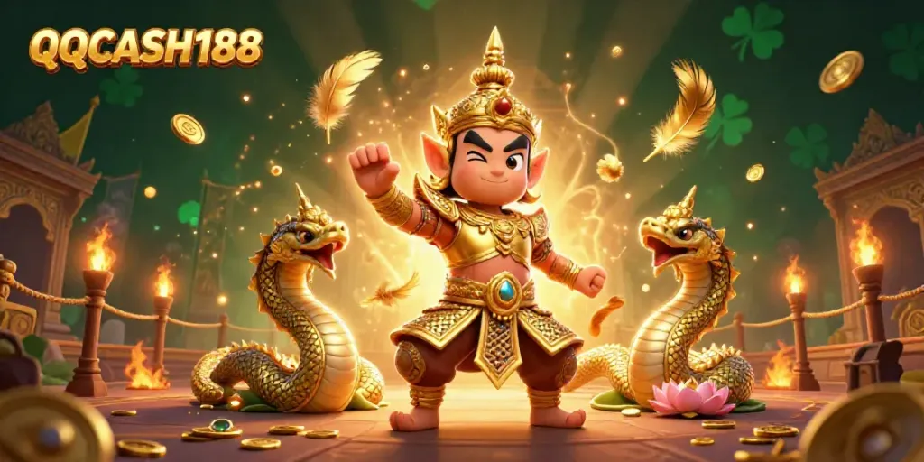 Experience thrilling gameplay at QQCASH188 with vibrant casino elements and dynamic characters.