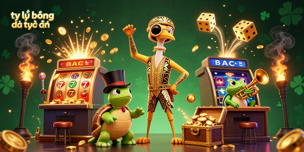 Experience real-time dữ liệu tỷ lệ bóng đá trực tuyến with dynamic, colorful gambling elements prominently displayed.