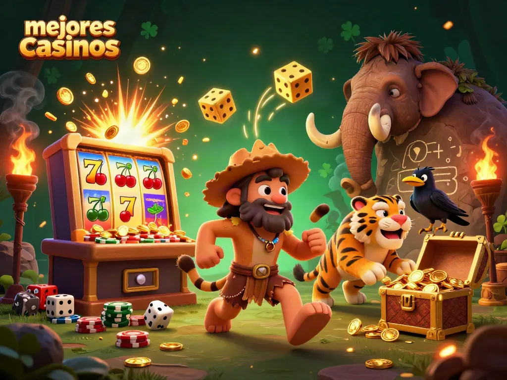 Gana en los mejores casinos con una escena vibrante de apuestas y jackpots.