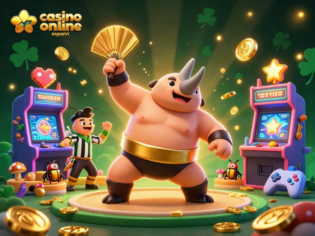 Disfruta de juegos en el casino online español con ilustración vibrante y dinámica llena de acción.