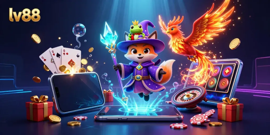 Engage with lv88 in a vibrant online casino world featuring mystical characters and dynamic gaming elements.
