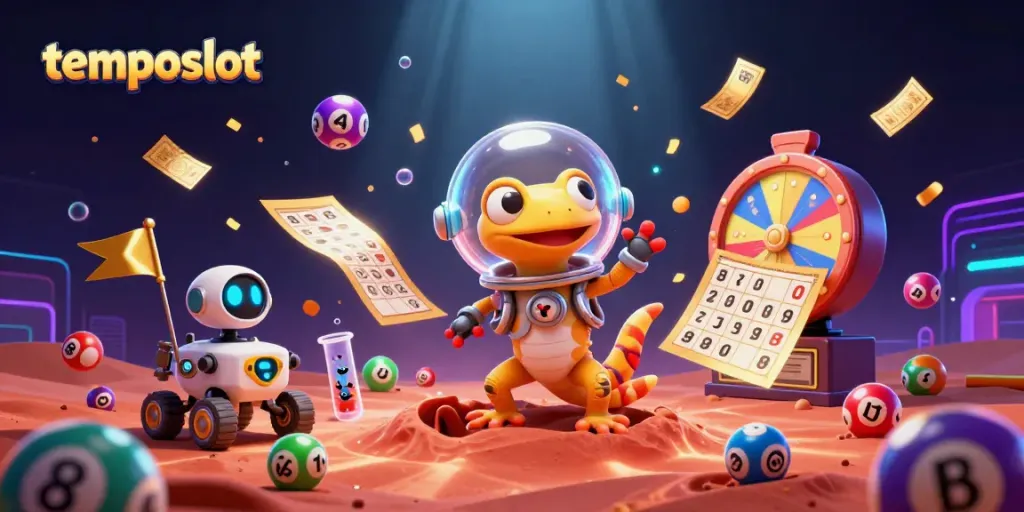 Slot temboslot dengan gecko Martian dan kasino emas yang diungkapkan di Mars.