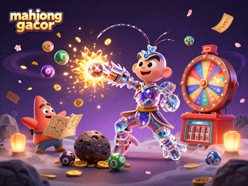 Experience thrilling gameplay with mahjong gacor in this vibrant, dynamic 3D casino art.