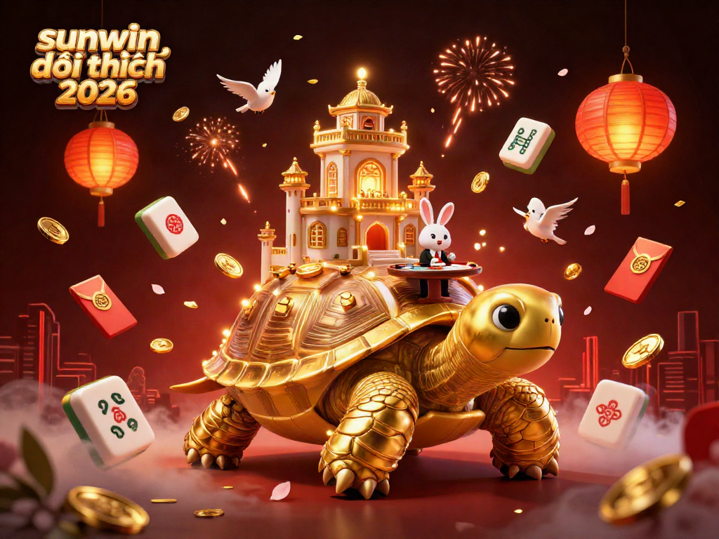 Experience the excitement of sunwin đổi thưởng 2026 with a vibrant 3D gambling illustration.