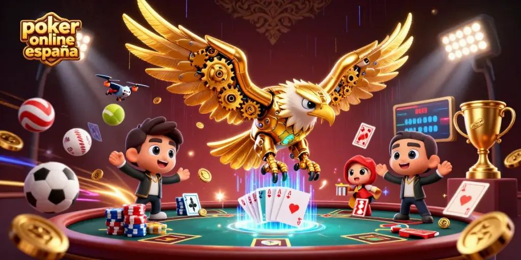 Disfruta del emocionante poker online España en una escena vibrante llena de acción.