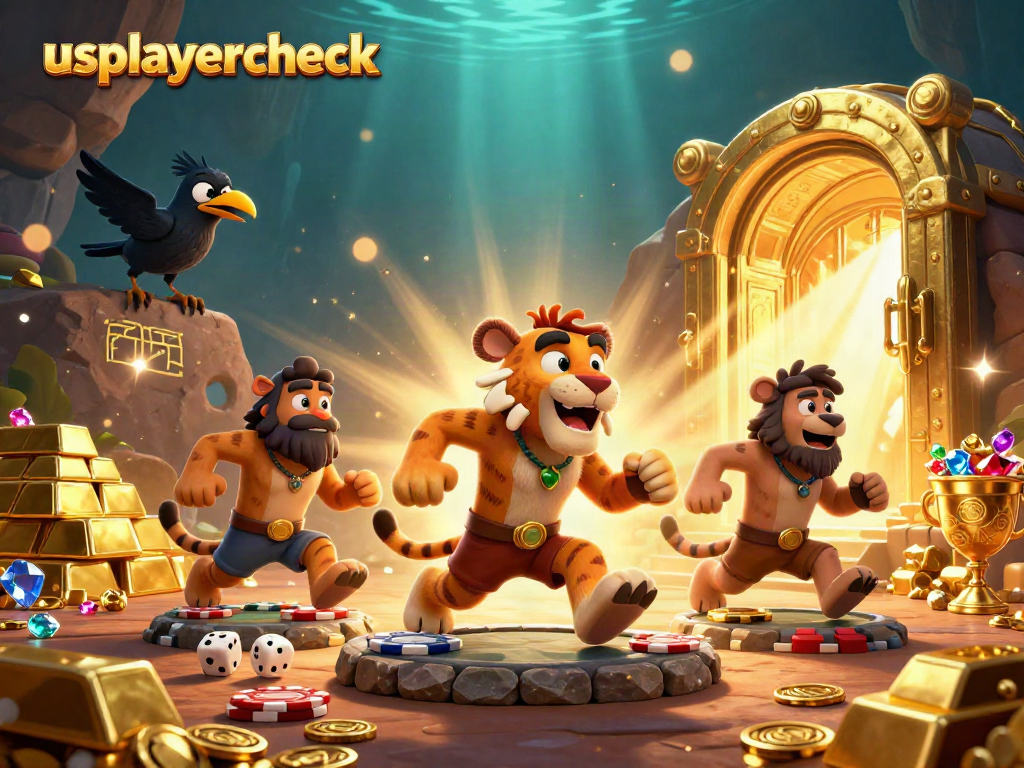 Experience thrilling gameplay with usplayercheck at a vibrant prehistoric casino featuring unique characters.