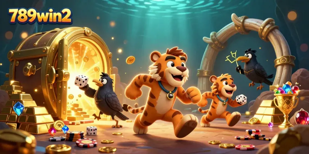 Experience the thrill of gaming at 789win2 as the caveman duo runs an epic prehistoric casino.