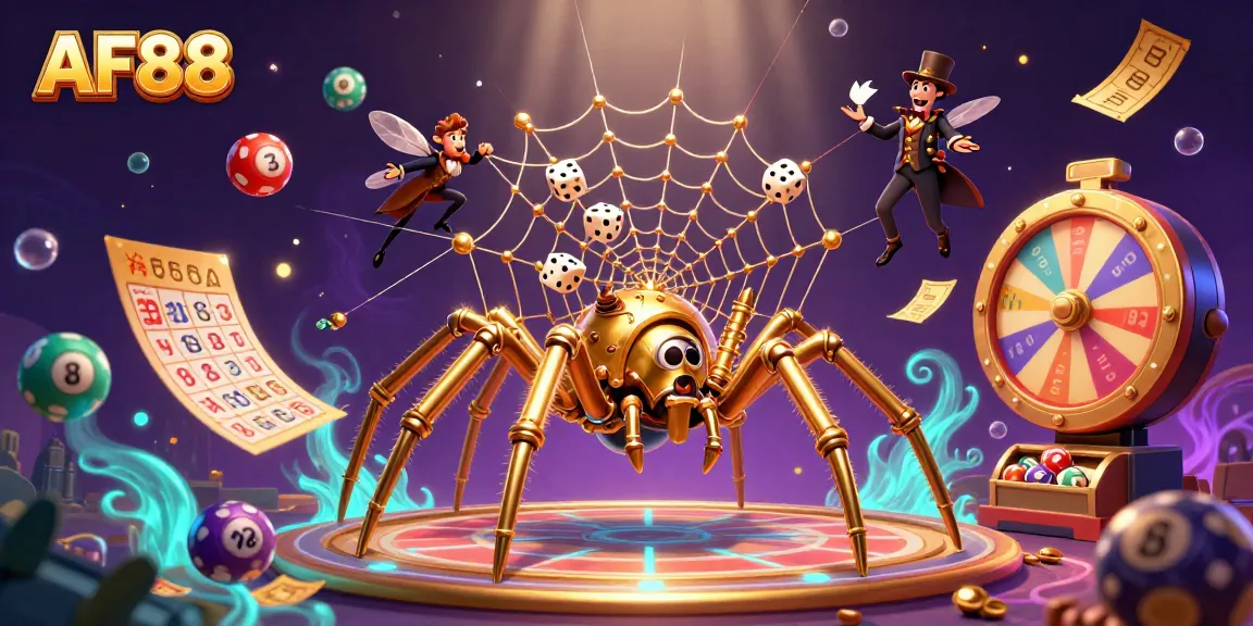 Engage in exciting games at AF88, featuring vibrant lottery balls and a lively casino atmosphere.