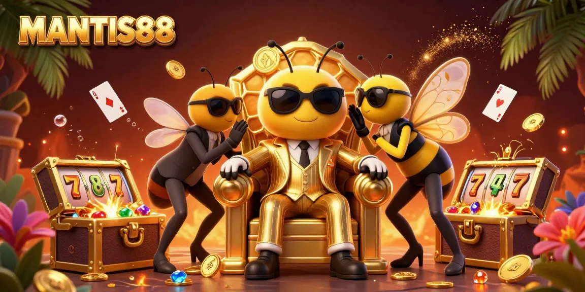Experience the thrill of MANTIS88 casino games with dynamic characters and vibrant elements.