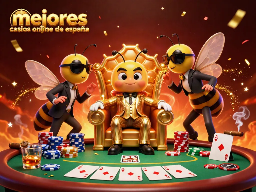 Conoce los mejores casinos online de España mientras juegas en una mesa de póker vibrante.