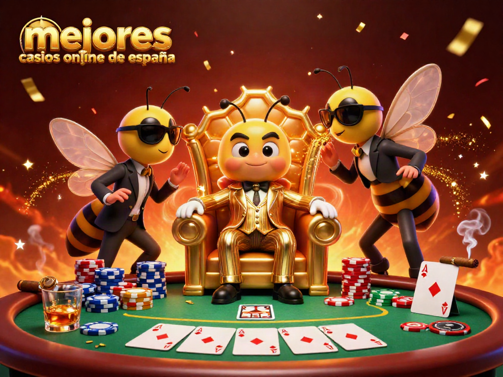 Conoce los mejores casinos online de España mientras juegas en una mesa de póker vibrante.