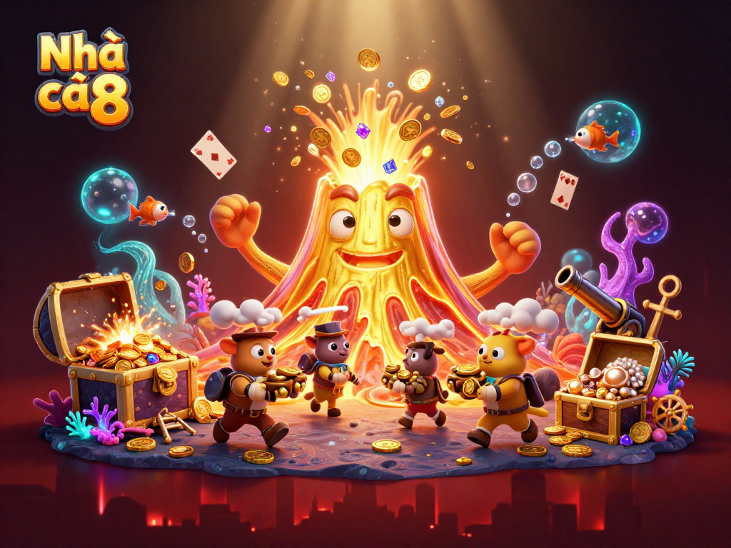Experience thrilling gaming adventures with Nhà cái o8's vibrant 3D treasures and characters.