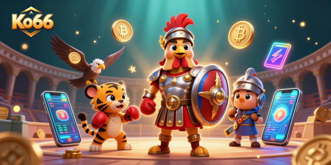 Experience thrilling strategies at Ko66 casino with engaging characters and vibrant game elements.