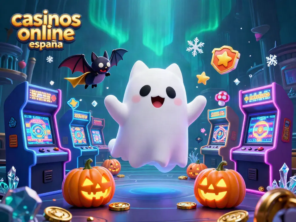 Juega en casinos online España con emocionantes criaturas de Halloween y ambientes de casino vibrantes.