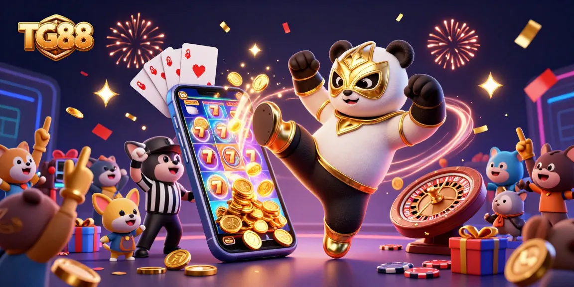 Experience the excitement of TG88 with colorful slots and festive animations.