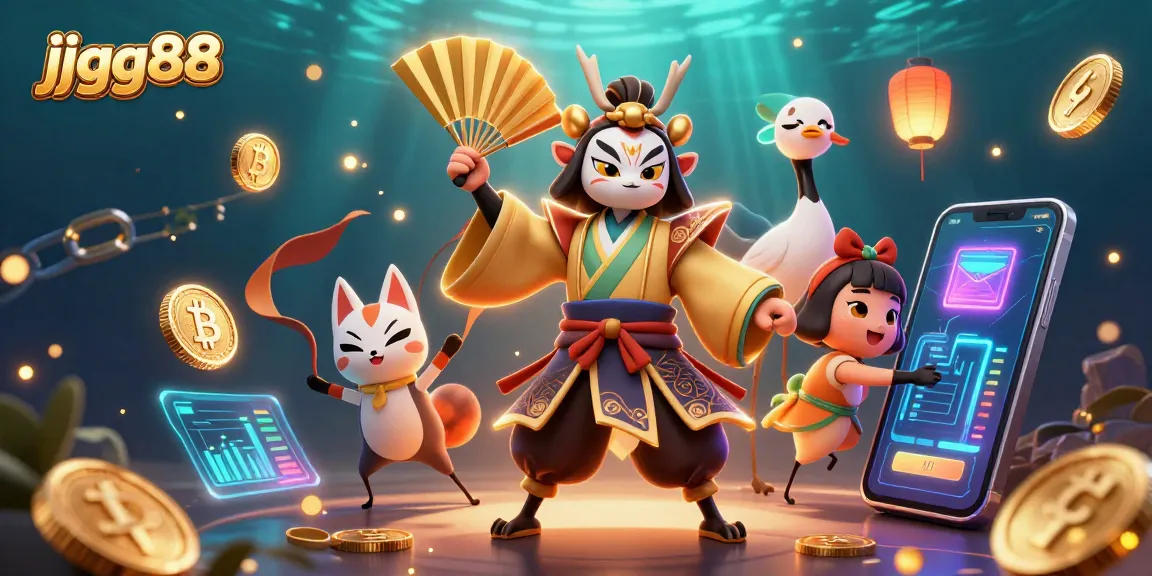 Experience thrilling gameplay at jjgg88 with vibrant 3D characters and crypto elements in an exciting casino setting.