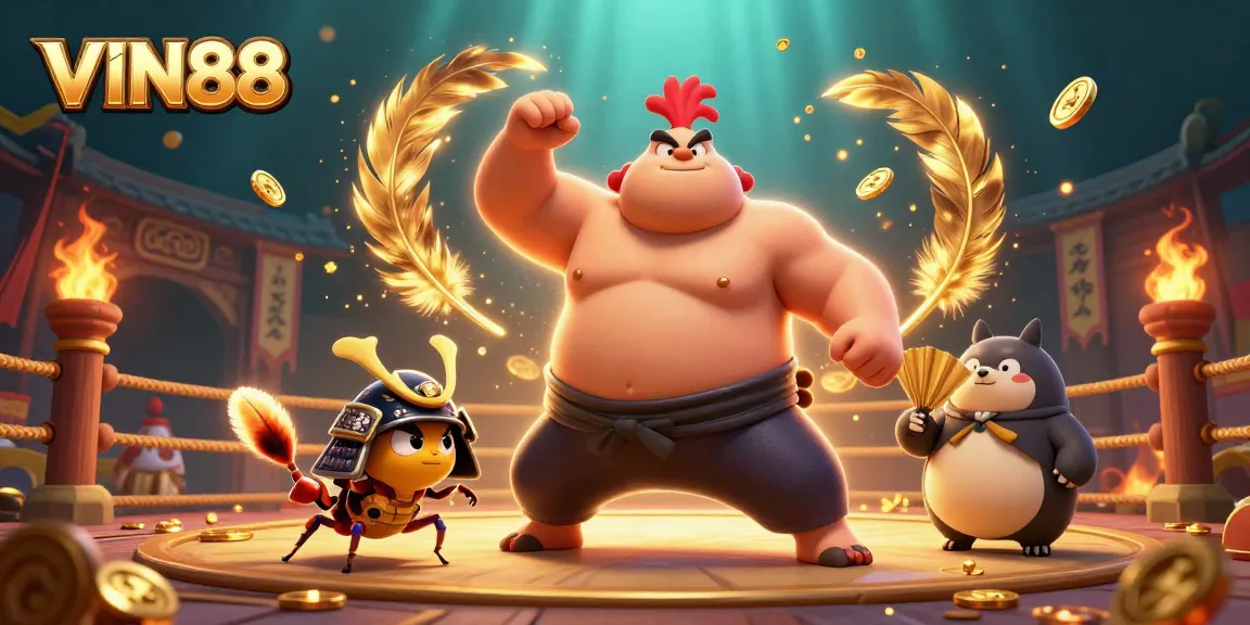 Experience thrilling action in VIN88's dynamic casino arena with epic characters and vivid details.