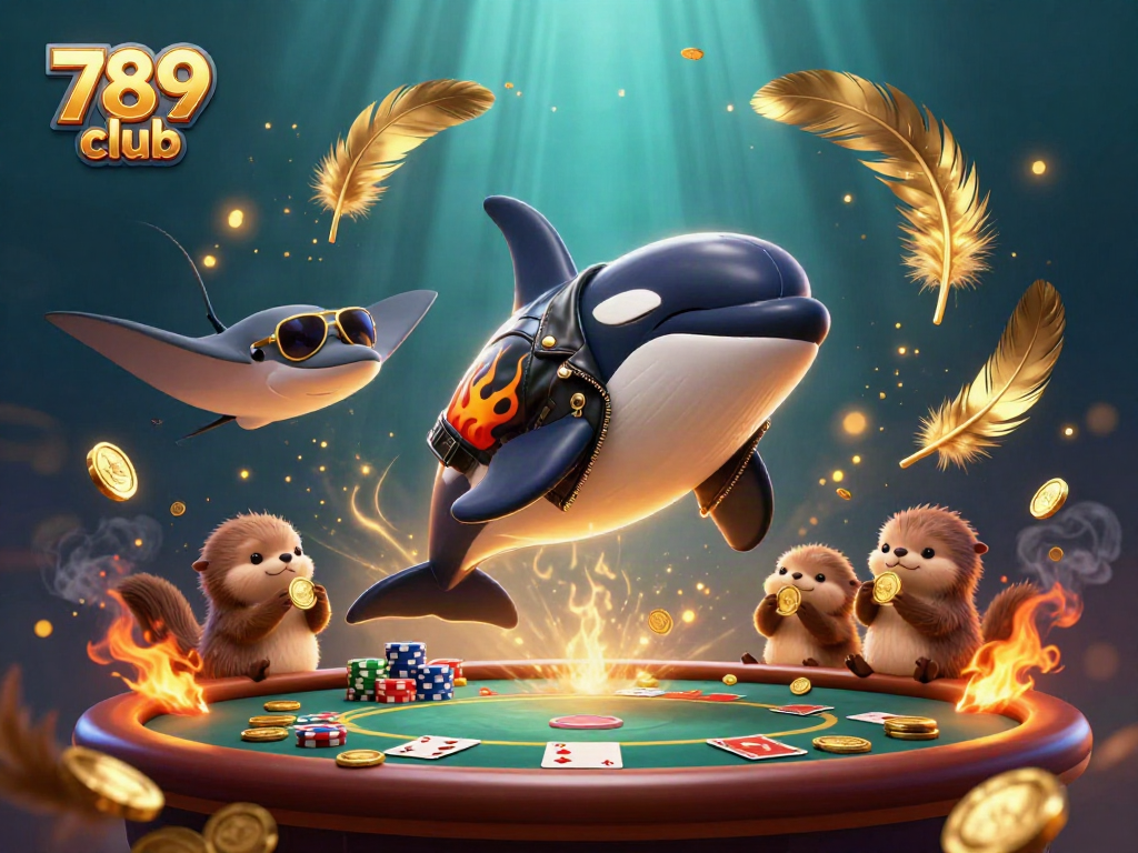 Engage in thrilling gameplay at 789 club with animated sea creatures and vibrant casino elements.