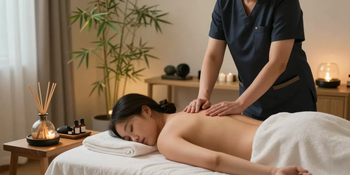 Relaxing 남양주출장마사지 scene showcasing a tranquil spa environment and soothing ambiance.