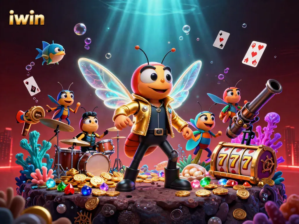 Experience thrilling iwin casino action with a rock star cicada and an engaging atmosphere.