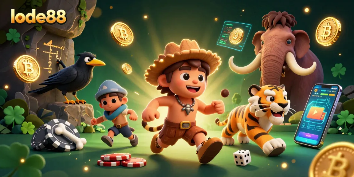 Experience thrilling gaming at lode88's innovative prehistoric casino featuring vibrant slot elements.