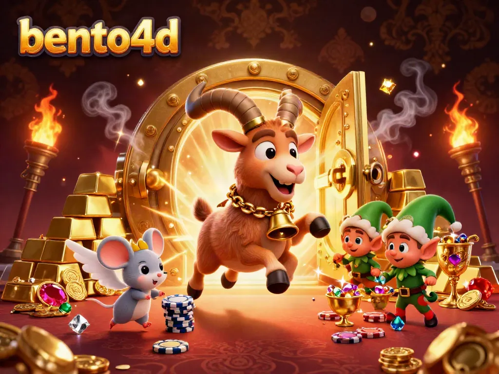 Engage with the bento4d casino scene featuring Krampus and elf gremlins amid chaos and treasure.