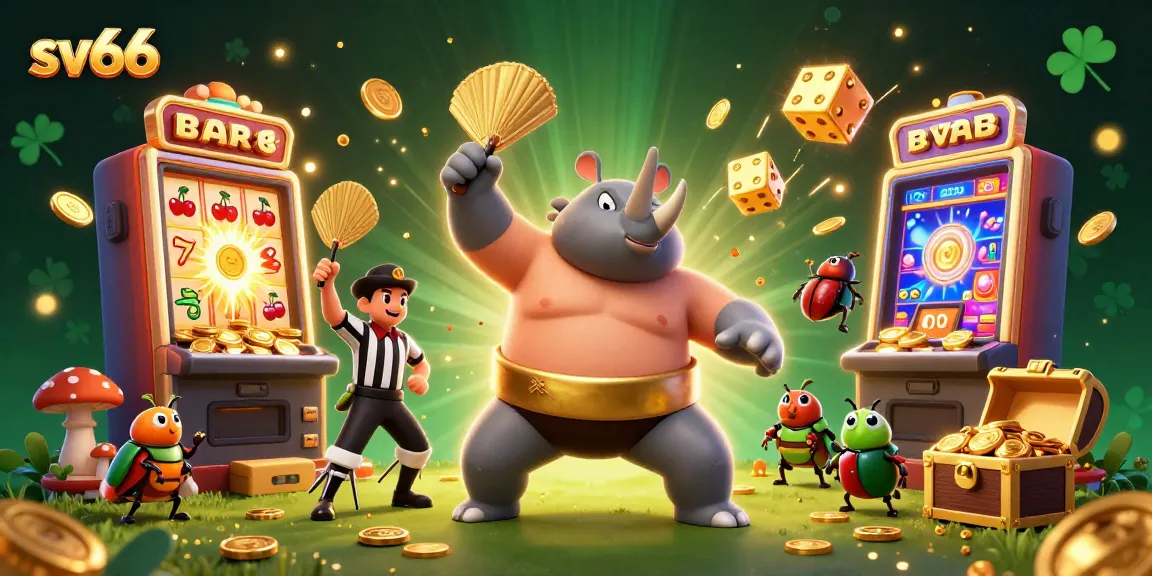 Experience thrilling wins with sv66 at the energetic casino scene featuring vibrant characters and rich game elements.