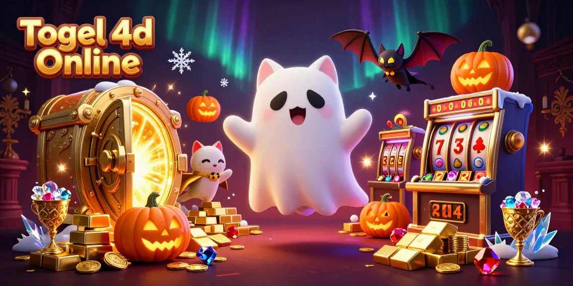 Engage with Togel 4d Online as a ghost cat and bat find hidden treasures in a vibrant casino.
