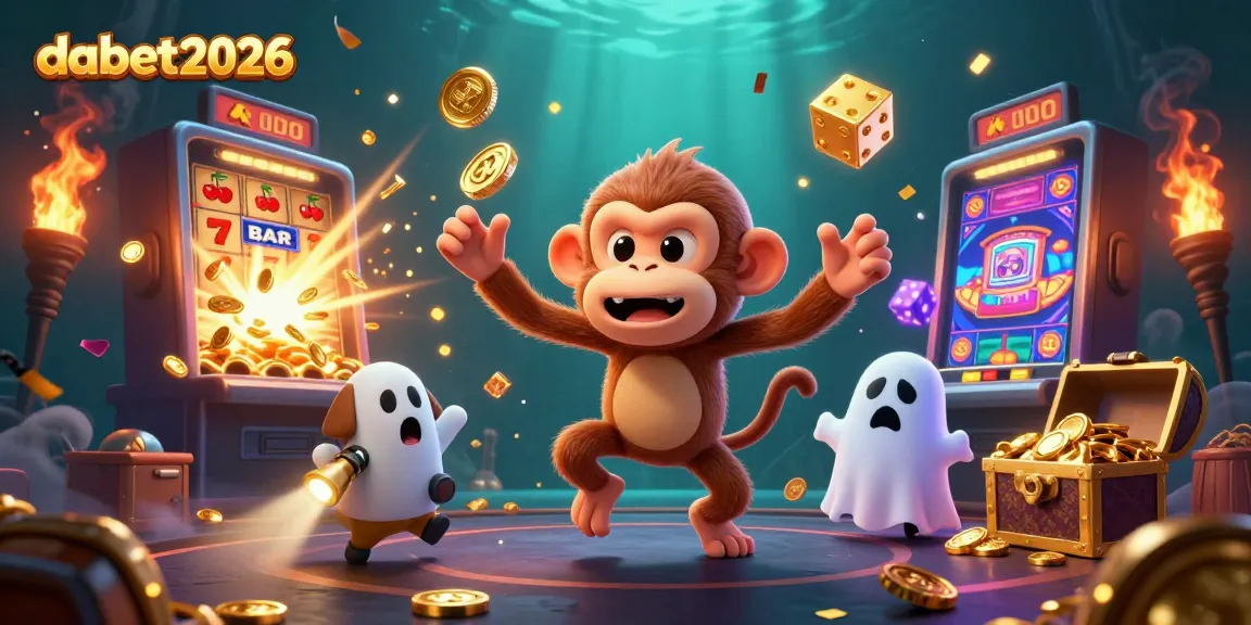 Engage with dabet2026's thrilling casino adventures featuring a mischievous poltergeist monkey and a ghost-hunter puppy.