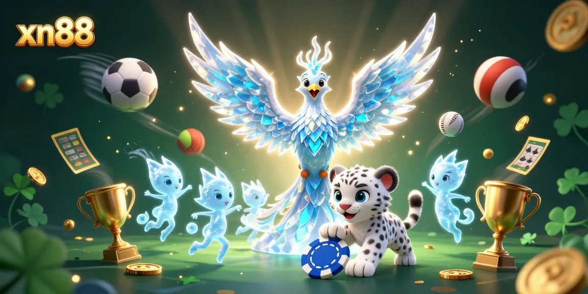 Engage with xn88, where gaming excitement meets colorful characters in a vibrant casino scene.