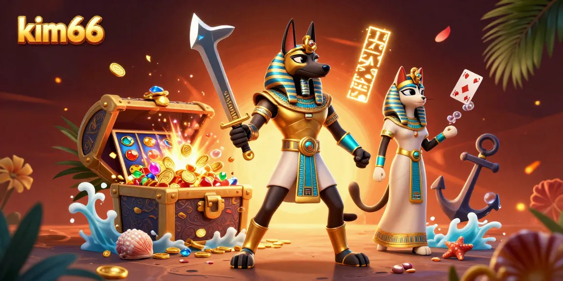 Experience thrilling gaming action at kim66 with vibrant 3D characters and enchanting treasures.